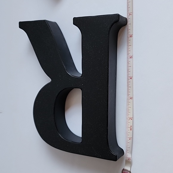 Two Piece 3D Letter R Galvanized Metal for Wall Decor Hanging or Freestanding - Picture 6 of 13